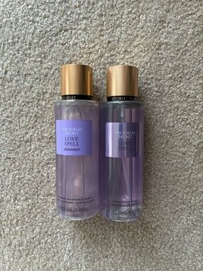 Victoria's Secret Love Spell Body Mist Duo - Purple & Gold Caps